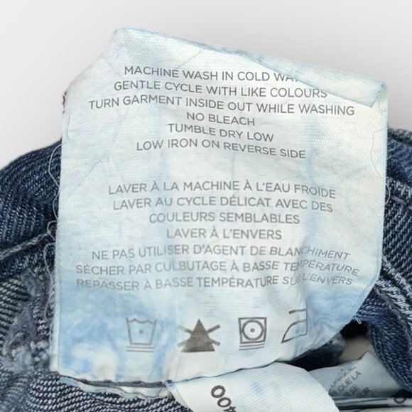 Bluenotes High Rise Mom Denim Cargo Shorts Size 4 Utility Pockets Rolled Hem - Picture 7 of 8